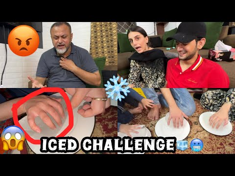 Last to leave iced challenge🧊🔥for rupees 1 crore😅sab k haath phool gay😂