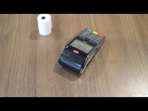 Receipt Paper Roll on An Ingenico Iwl220, Iwl250, Ict220 and Ict250 Credit Card Machine