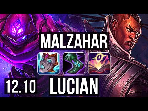MALZ vs LUCIAN (MID) | 11/1/10, Rank 4 Malz, 70% winrate, Godlike | NA Challenger | 12.10