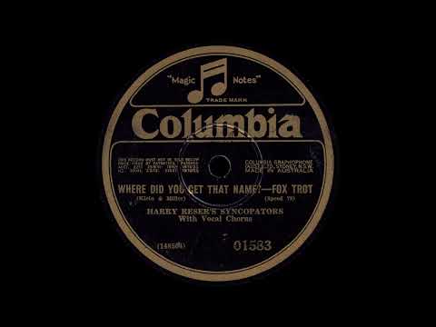 1929 Harry Reser's Syncopators - Where Did You Get That Name (Vocal Refrain by Tom Stacks & Band)