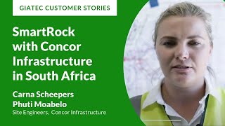 Giatec - SmartRock™ with Carna Scheepers and Phuti Moabelo, Site Engineers, at Concor Infrastructure