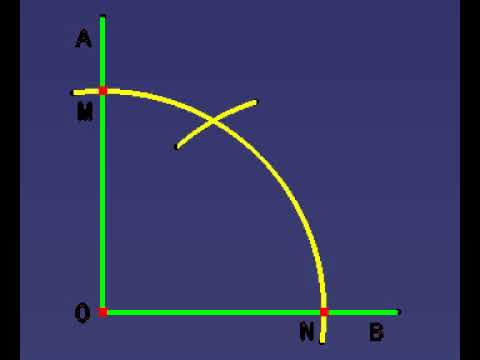 Impartirea unui unghi drept in trei parti egale