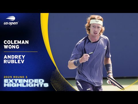 Coleman Wong vs. Andrey Rublev Extended Highlights | 2025 US Open Round 3