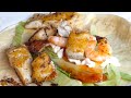 Grilled Shrimps and Fish Wrap. London Street Food