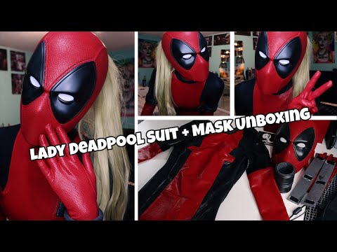Lady Deadpool Suit + Mask unboxing & review (by Ilustrastudios)