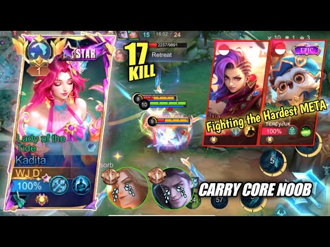 The Hardest Game! Faced a Full Noob Team, but Kadita Still Carried!! 🔥🌊