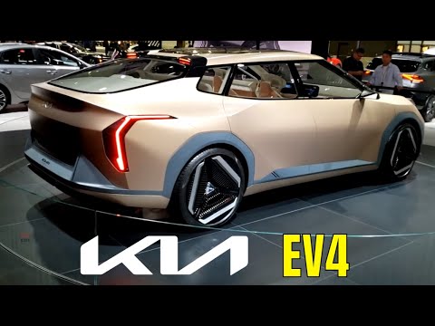 KIAの電気自動車「EV4コンセプト」の詳細動画