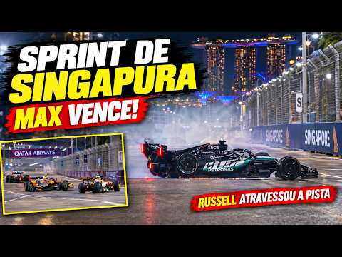 RUSSELL ATRAVESSA A PISTA E PROVOCA CENÁRIO ASSUSTADOR! MAX VENCE | SPRINT SINGAPURA 2026
