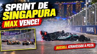 RUSSELL ATRAVESSA A PISTA E PROVOCA CENÁRIO ASSUSTADOR! MAX VENCE | SPRINT SINGAPURA 2026