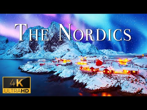 FLYING OVER THE NORDICS (4K UHD) - Relaxing Music With Wonderful Natural Landscape For Relaxation