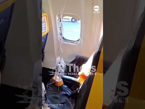Passenger window on Ryanair flight dislodges, partially sucking out passenger