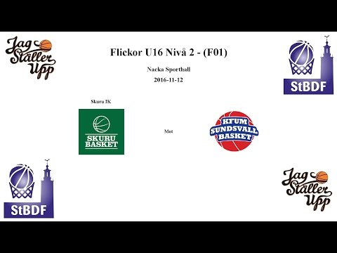 Skuru Basket (F01) mot KFUM Sundsvall Basket - 2016-11-12