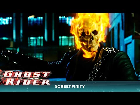Ghost Rider Escapes The Cops | Ghost Rider (2007) | Screenfinity
