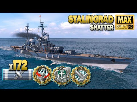 Cruiser Stalingrad: Last hope on map Shatter - World of Warships