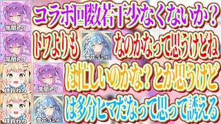自分よりもラミィの方がコラボ回数が多いことを少し気にしてるトワと、誘う時の気軽さが違うと伝えるねねち【ホロライブ切り抜き/常闇トワ/桃鈴ねね】