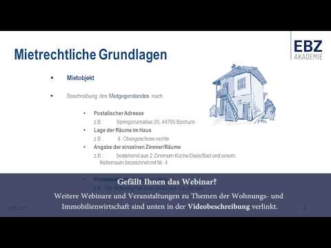 Online-Seminar - Grundlagen Mietrecht