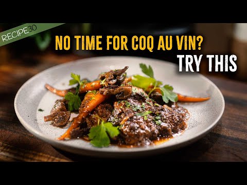 Rustic Chicken in a Rich Red Wine Sauce