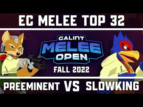 Preeminent (Fox) vs Slowking (Falco) - East Coast Melee Top 32 - GMO Fall '22