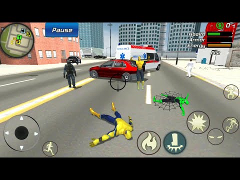 Super Spider Rope Hero City Crime Battle | Flying Spider Hero Amazing Missions - GamePlay HD