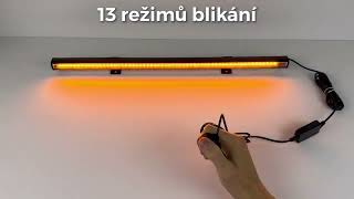 Gumové výstražné LED svetlo vonkajšie, oranžové, 12/24V, 540mm