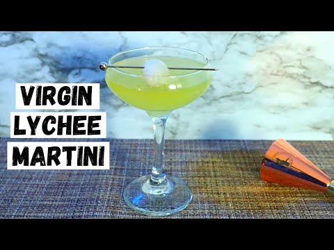 Virgin Lychee Martini | Non Alcoholic Lychee Martini Recipe