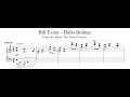 Bill Evans - Hullo Bolinas - Piano Transcription (Sheet Music in Description)