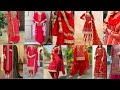 2024 Red Colour Letest Suit Design 50 Digain Staylish Partywear Red Suit Sharara Suit Etc