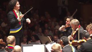 Dudamel with two orchestras