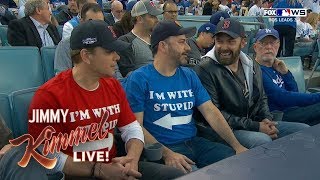 Jimmy Kimmel Sits with Stupid Matt Damon at World Series