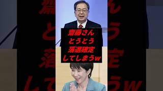 🤯 齋藤さん、予想以上に票が伸びずそのまま落選確定w