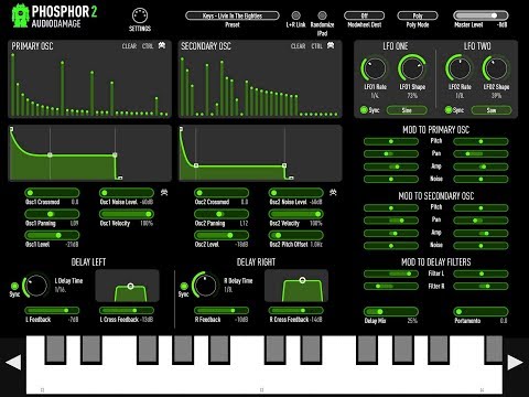 PHOSPHOR 2 Synth by Audio Damage AUv3 & Stand Alone Demo for the iPad
