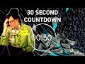 Simple 30 Second Countdown Timer With Tense Electronic Music Pulses