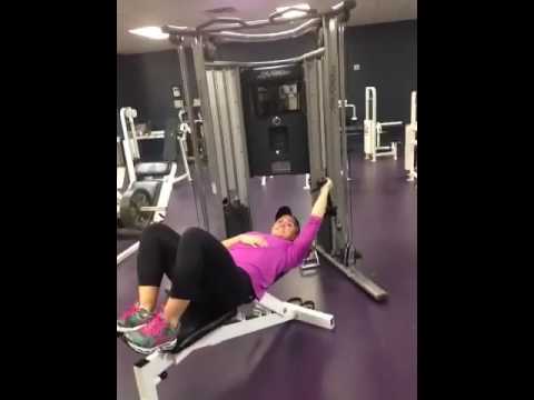 exercise library: back exercise- lying flat bench 1 arm rope pull overs