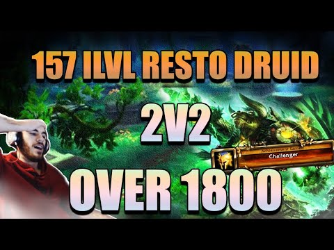 Resto Druid 2v2 ARENA over 1800 with 157 ilvl?!?!? || Jacobxtv Stream Highlights (Multi R1 Healer)