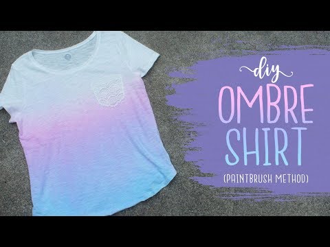 DIY Subtle Ombre Shirt with 2 Colors (Paintbrush Method) | Tie Dye Techniques