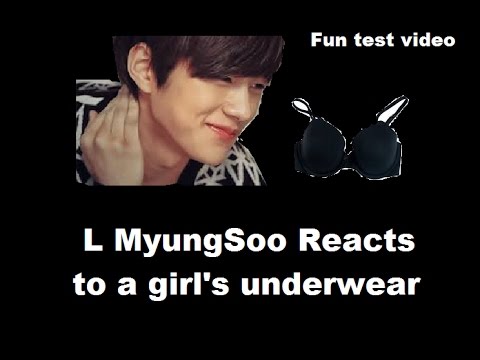 L Myung Soo Reacts to a girl's underwear Fun test video
