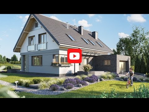Projekt domu Zenon - archeton.pl - z użytkowym poddaszem 223,8 m2