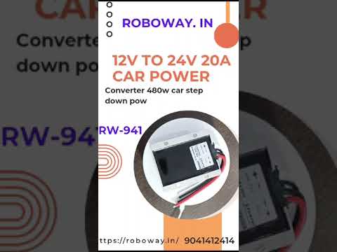 ROBOWAY 12V to 24V 20A Car Power Converter 480W Car Step Down Power Supply Module IP68