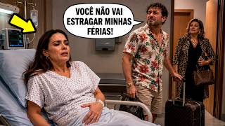 Meu marido me abandonou no dia da minha cirurgia e foi viajar com a mãe. Na volta, a justiça veio...