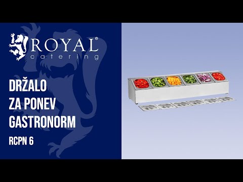 videoposnetek - Držalo za ponev Gastronorm - Vklj. 6 1/6 posod Gastronorm s pokrovi