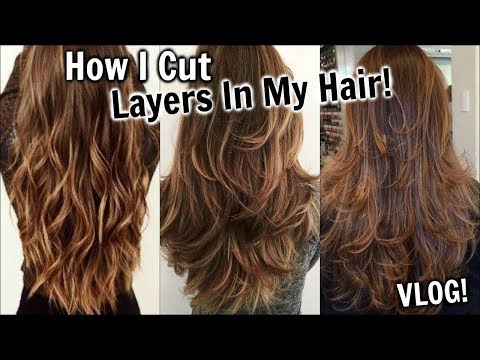 How To Cut Layers In Your Hair at Home VLOG!│DIY Long Layers Hair Cutting Talk Through Video