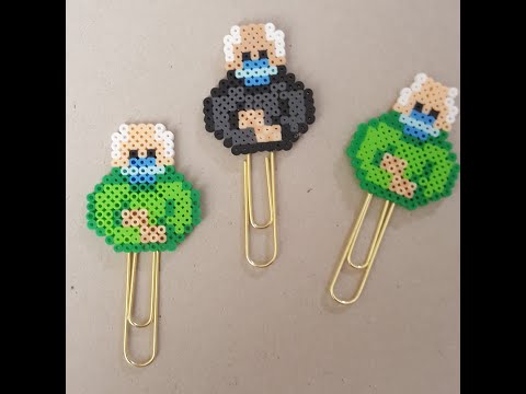 Make a Perler Bead Bernie and his famous mittens: Pattern