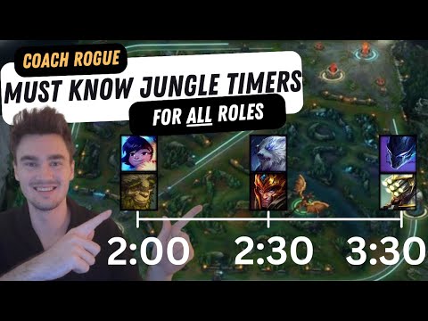 MUST KNOW jungle timers: Ganking, pathing, ect... for ALL ROLES - Play like a pro