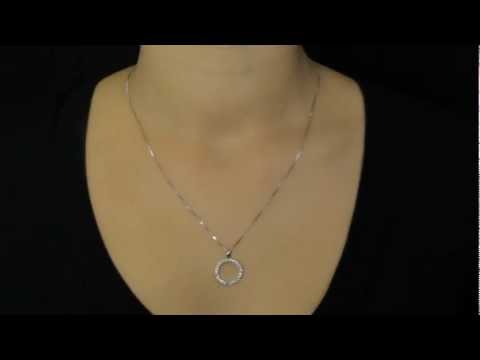 Pravins - 18ct White Gold Diamond Pendant - H746802