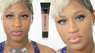 LOREAL INFALLIBLE TOTAL COVER FOUNDATION, COLOR 311 CREME CAFE | ROLLINWITHSTONE