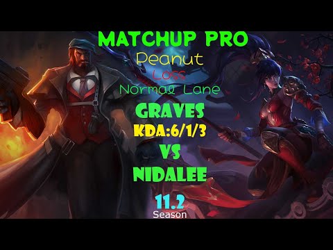 GRAVES vs NIDALEE s11 | Derrota|⭐Peanut | 6/1/3 | Normal Matchup | KR Challenger |S11.2|LOL