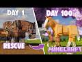 I Spent 100 DAYS Building A HORSE RESCUE In Minecraft Pinehaven