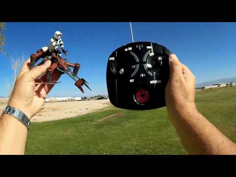 Star Wars 74-Z Speeder Bike Review Pt 2 of 3 Flying