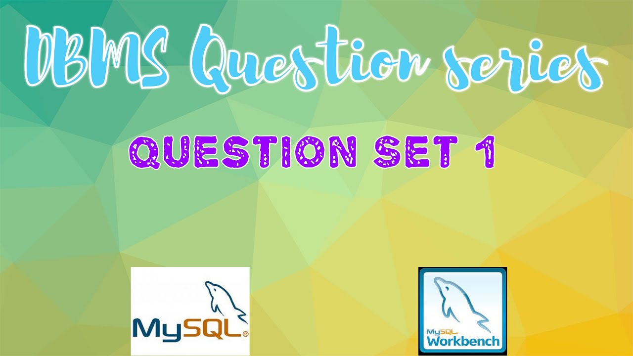 DBMS Question Set 1