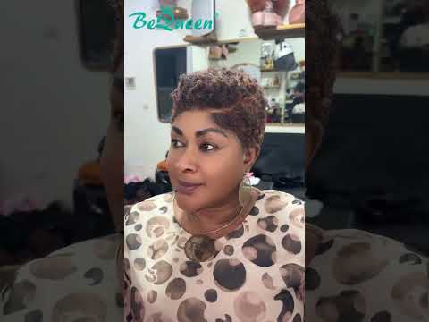 A Cute Frontal Lace Pixie wig here do u like it? #wigs #wig #keswigs #curlyqueen#pixie #pixiecut